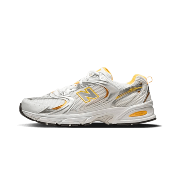 New Balance 530 White Vibrant Apricot Silver Metallic