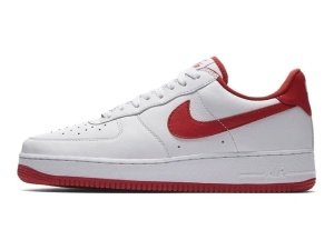 Nike Air Force Low Blancas Logo y Suela Rojas