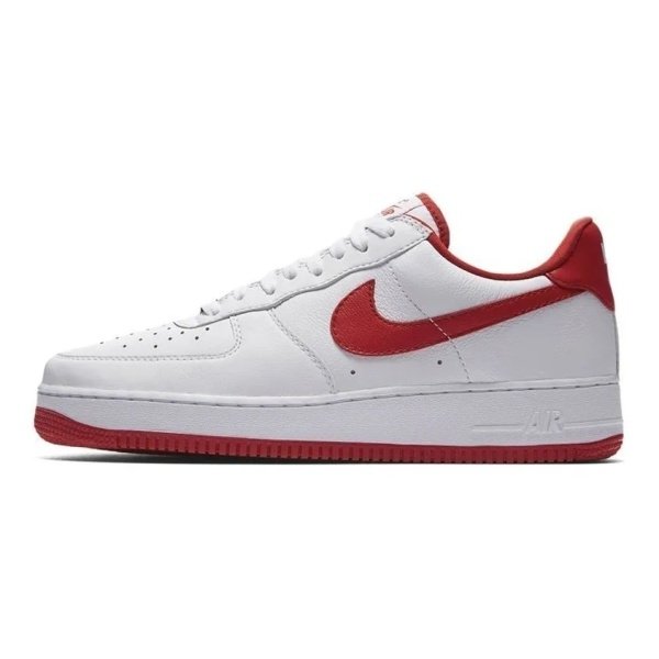 Nike Air Force Low Blancas Logo y Suela Rojas