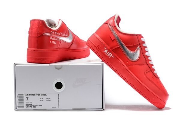 Nike Air Force X Off White 20 Red - Imagen 4