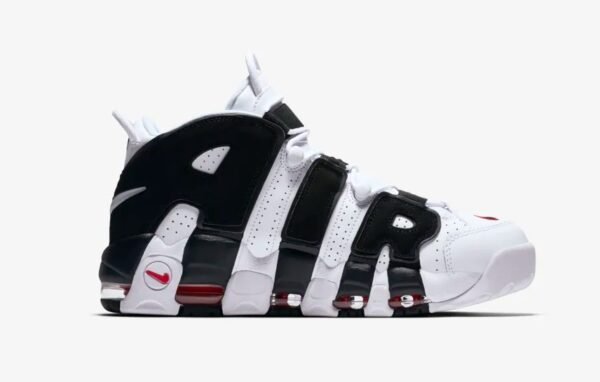 Nike Air More Uptempo White Black Red - Imagen 4