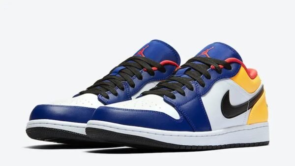 Jordan 1 Low White Navy Yellow - Imagen 2