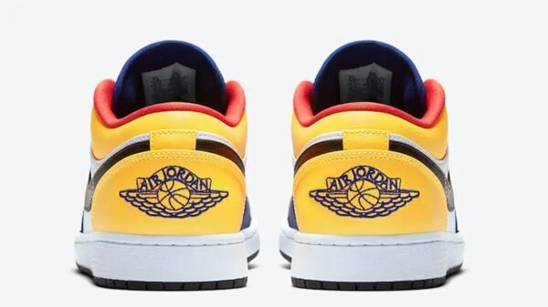 Jordan 1 Low White Navy Yellow - Imagen 4