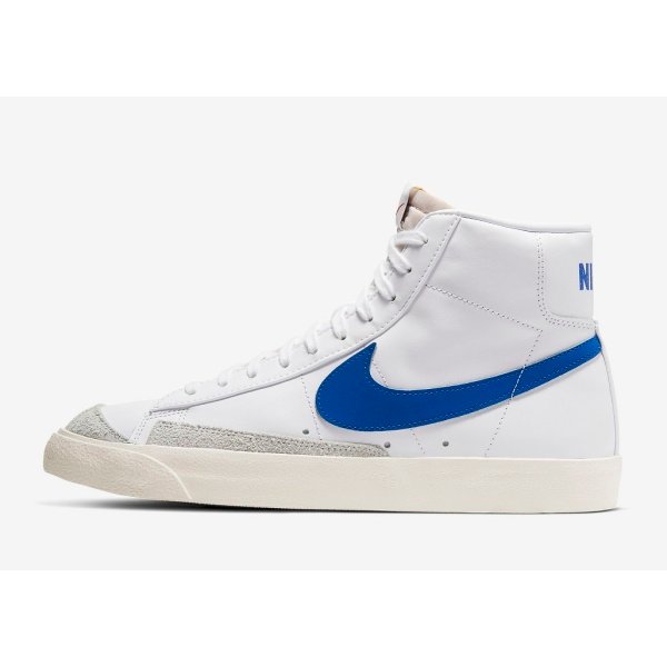 Nike Blazer Mid 77 Vintage Blancas Logo Azul