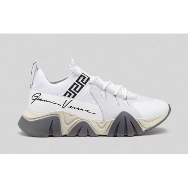 Versace Squalo Trainers Knit White