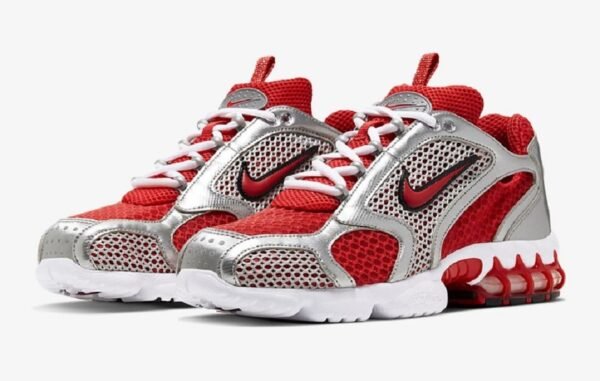 St?ssy x Nike Air Zoom Spiridon cage 2 Red - Imagen 2