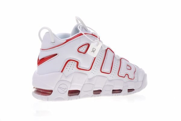 NIKE AIR MORE UPTEMPO WHITE RED - Imagen 2