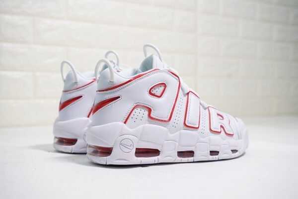NIKE AIR MORE UPTEMPO WHITE RED - Imagen 4