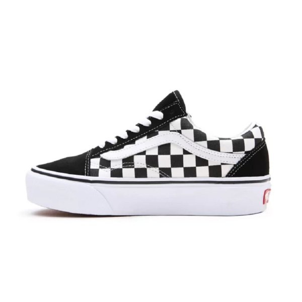 Vans Old Skool Negras Plataforma Cuadros