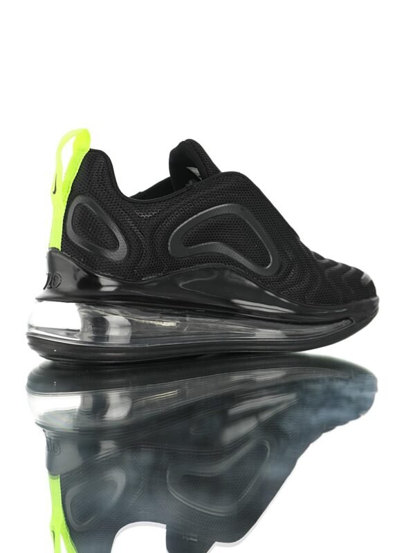 NIKE AIR MAX 720 NEGRAS LOGO AMARILLO - Imagen 3