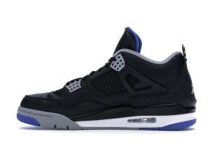 Nike Air Jordan 4 Negras (suela azul)