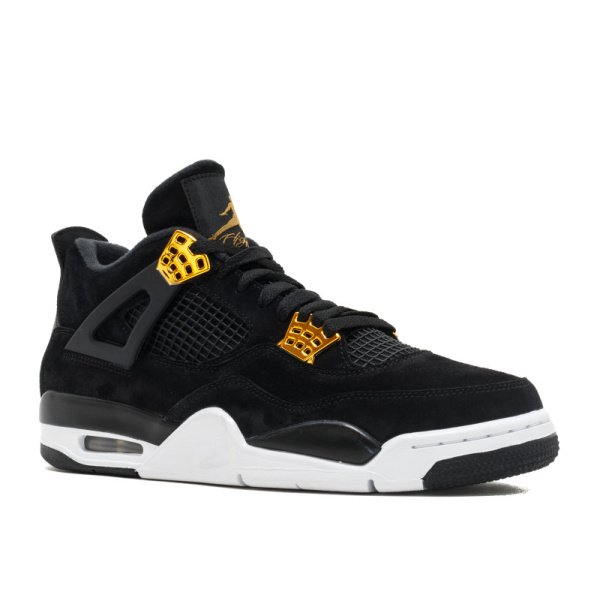 Nike Air Jordan 4 Negras (detalles dorados)