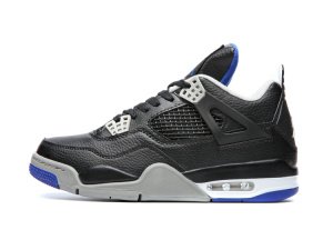 Nike Air Jordan 4 Negras (suela azul)