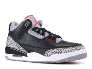 Nike Air Jordan 3 Negras (detalles blancos)