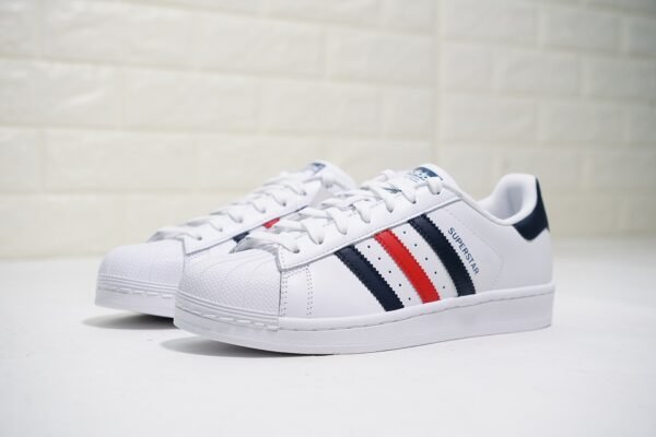 Adidas Superstar Blancas Azul y Rojo - Imagen 5