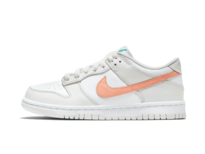 Nike Dunk Low White Bone Peach Aqua