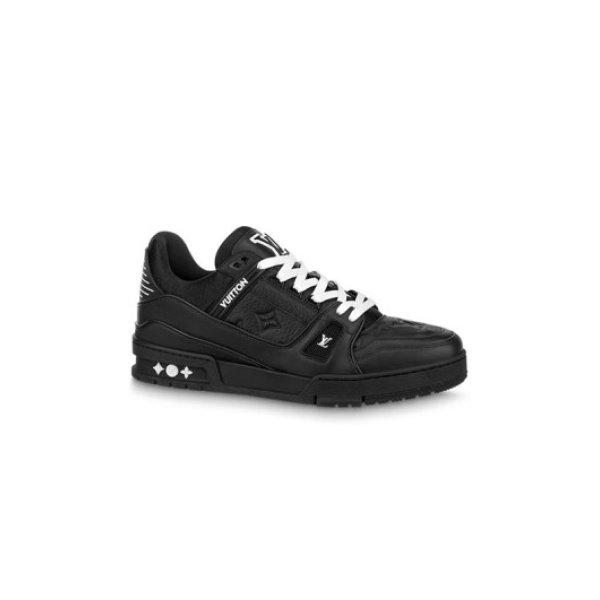 Louis Vuitton Trainer – Black Embossed Monogram