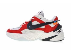 Nike M2K Tekno x Off White Blancas y Rojas