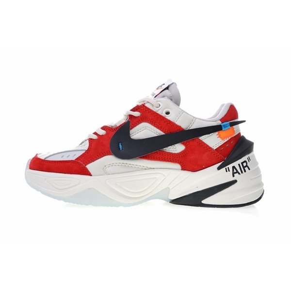 Nike M2K Tekno x Off White Blancas y Rojas